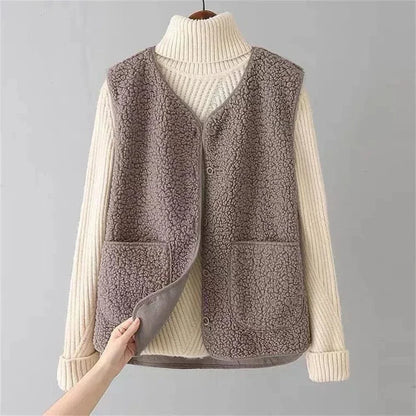 Gilet Sans Manches à Boutons pour Femme | Idéal pour la Superposition en Automne et Hiver