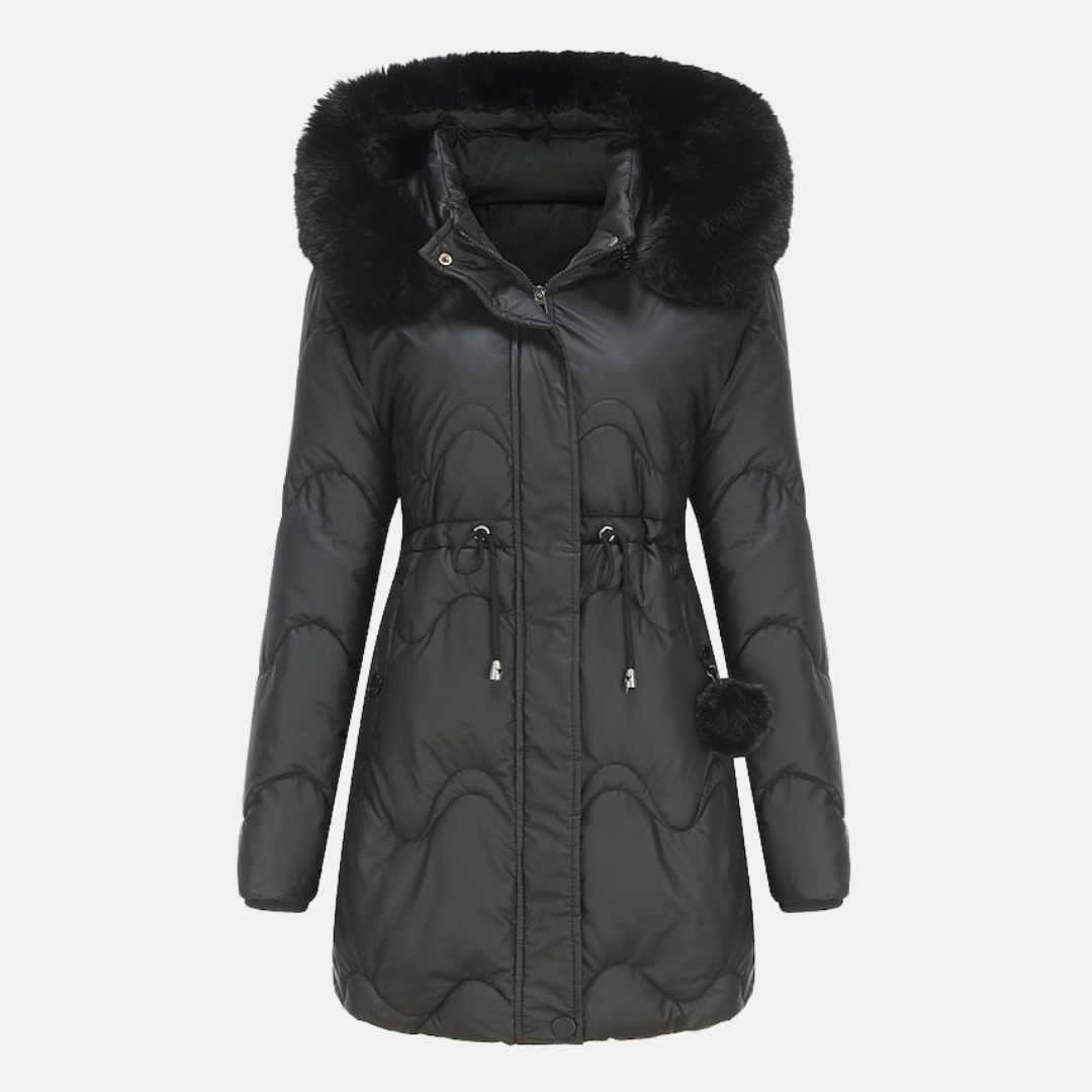 Parka Longue avec Capuche et Taille Ajustable pour Femme | Idéale pour Hiver