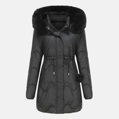 Parka Longue avec Capuche et Taille Ajustable pour Femme | Idéale pour Hiver