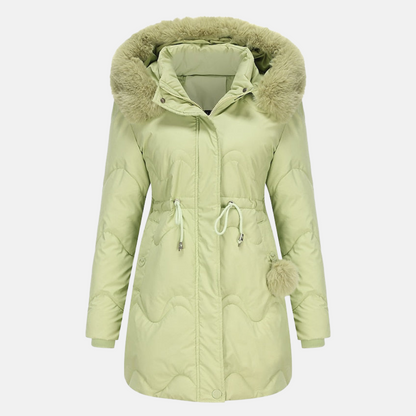 Parka Longue avec Capuche et Taille Ajustable pour Femme | Idéale pour Hiver