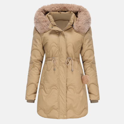 Parka Longue avec Capuche et Taille Ajustable pour Femme | Idéale pour Hiver