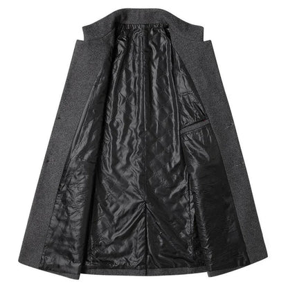 Manteau Long avec Fermeture Croisée pour Homme | Idéal pour les Occasions Formelles et Quotidiennes