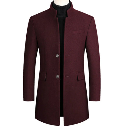 Manteau Long avec Fermeture Croisée pour Homme | Idéal pour les Occasions Formelles et Quotidiennes