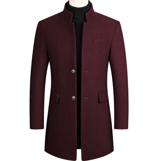 Manteau Long avec Fermeture Croisée pour Homme | Idéal pour les Occasions Formelles et Quotidiennes