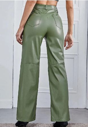 Pantalon Taille Haute avec Jambes Droites pour Femme | Idéal pour le Travail ou les Sorties Quotidiennes
