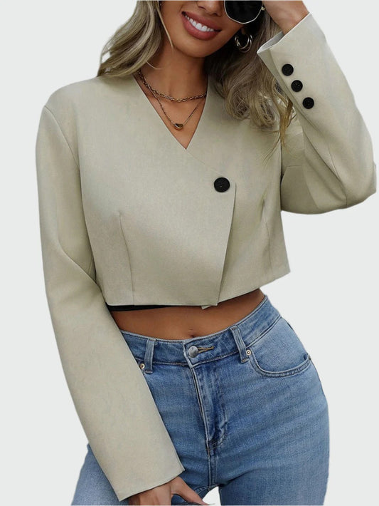 Manteau Court avec Col à Revers pour Femme | Idéal pour un Usage Quotidien