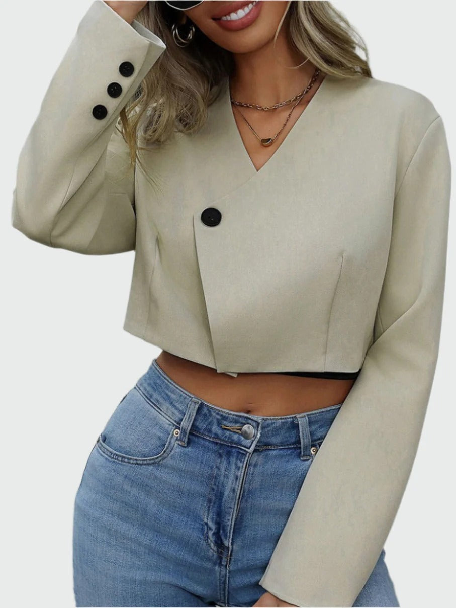 Manteau Court avec Col à Revers pour Femme | Idéal pour un Usage Quotidien