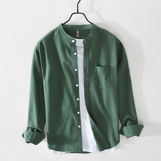 Chemise avec Col Mao et Fermeture Boutonnée pour Homme | Idéal pour Usage Quotidien et Occasions