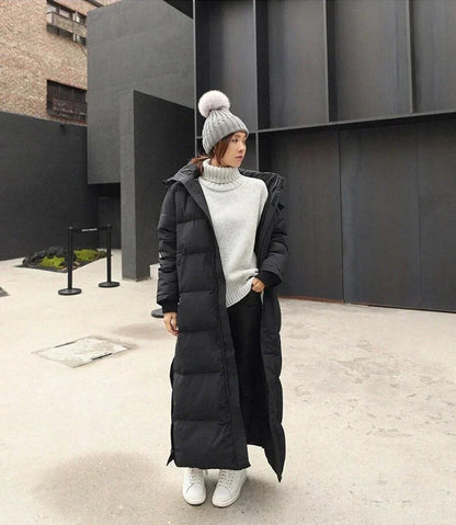 Manteau d’Hiver Long avec Manches Longues pour Femme | Idéal pour la Saison Froide