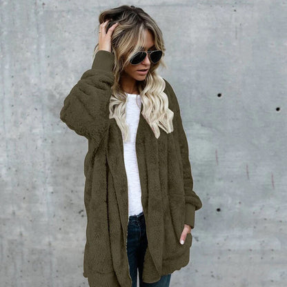 Veste à Capuche en Fausse Fourrure Pour Femme | Idéale Pour la Saison Hivernale