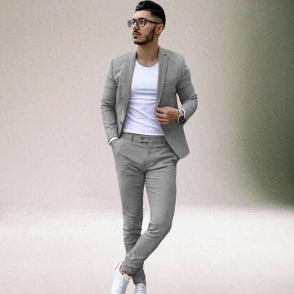 Ensemble Homme Slim Fit avec Blazer et Pantalon | Pour Occasions Formelles et Décontractées