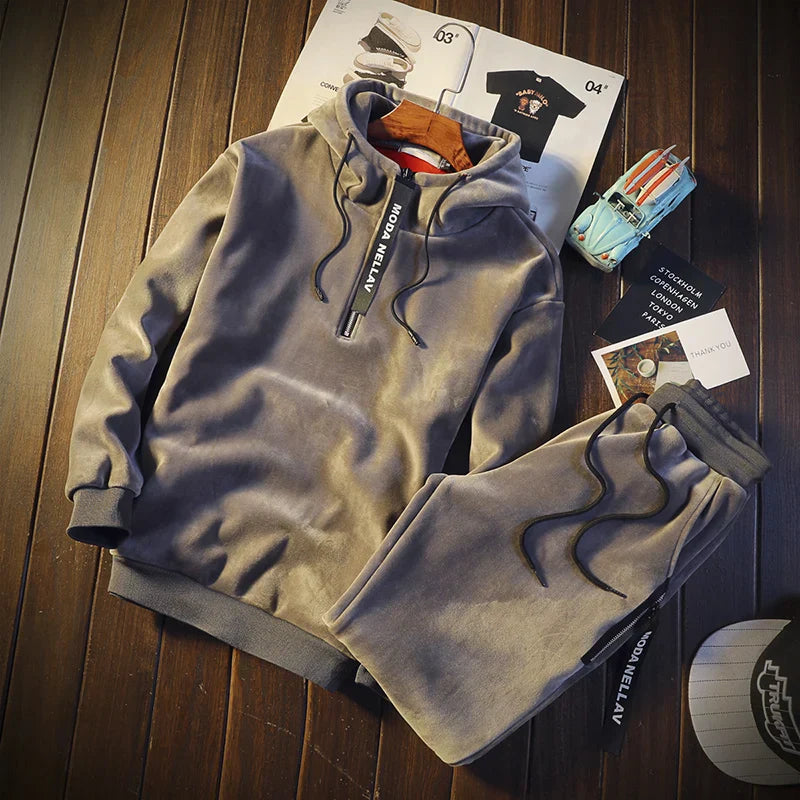 Ensemble de Survêtement avec Haut Zippé pour Adulte | Idéal pour les Activités Quotidiennes