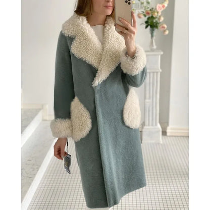 Manteau Long à Col Large pour Femmes | Idéal pour la Saison Hivernale