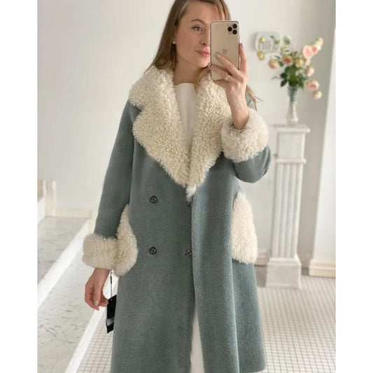 Manteau Long à Col Large pour Femmes | Idéal pour la Saison Hivernale