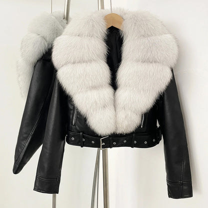 Veste Aviateur avec Col Volumineux Et Ceinture Ajustable pour Femme | Idéale pour La Saison Froide
