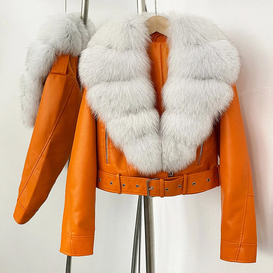Veste Aviateur avec Col Volumineux Et Ceinture Ajustable pour Femme | Idéale pour La Saison Froide