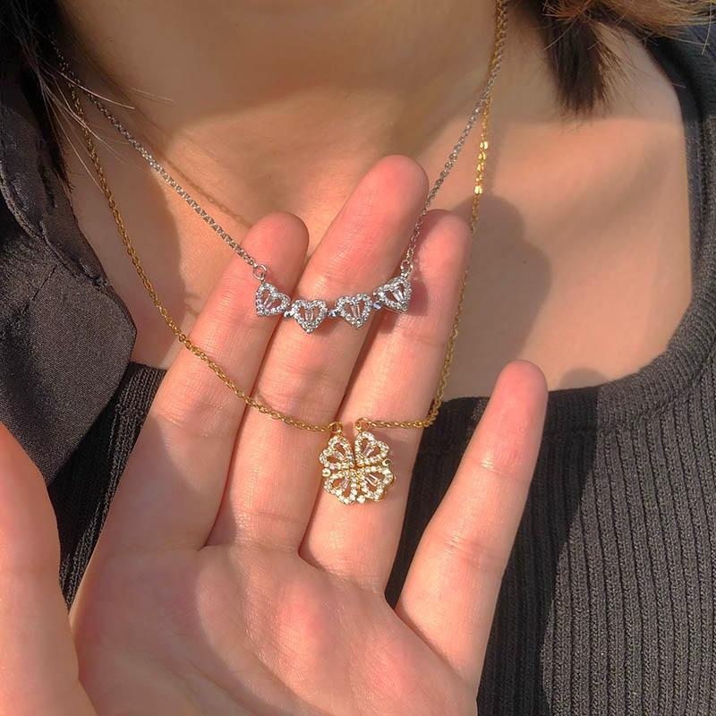 Collier Avec Pendentif Trèfle À Quatre Feuilles Pour Femme | Idéal Pour Un Usage Quotidien Ou Des Occasions