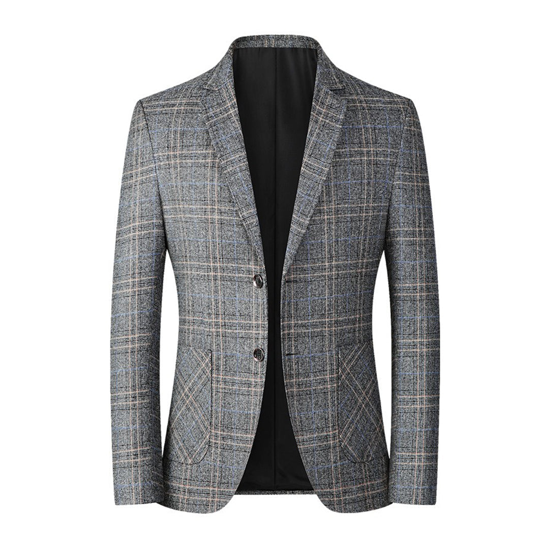 Blazer À Carreaux Avec Fermeture Boutonnée Pour Homme | Idéal Pour Usage Quotidien Et Occasions