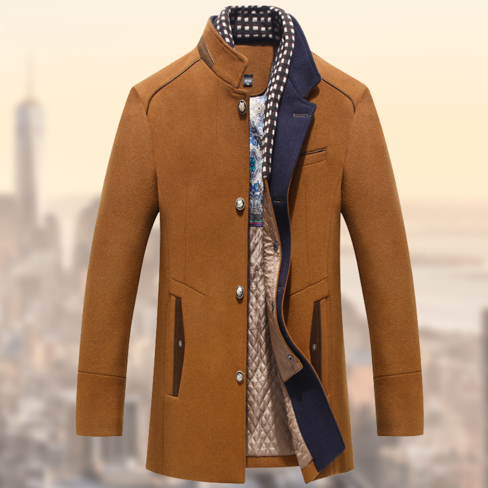 Veste Homme Ajustée en Coton Mélangé | Coupe Moderne Automne/Hiver