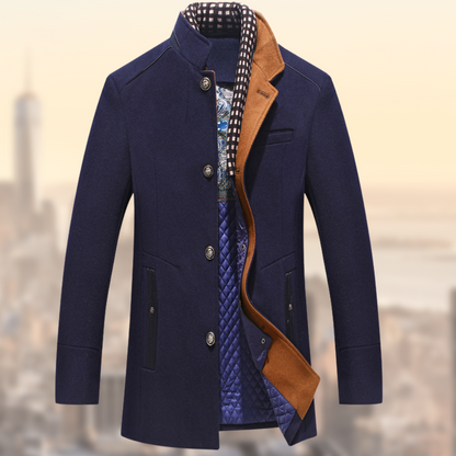 Veste Homme Ajustée en Coton Mélangé | Coupe Moderne Automne/Hiver