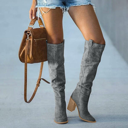 Bottes Western Urbaines à Talon Bloc pour Femmes | Idéal pour Usage Quotidien et Saisons Fraîches
