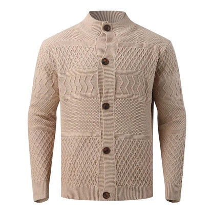 Pull À Maille Épaisse avec Fermeture À Boutons pour Homme | Idéal pour L’Automne Et L’Hiver