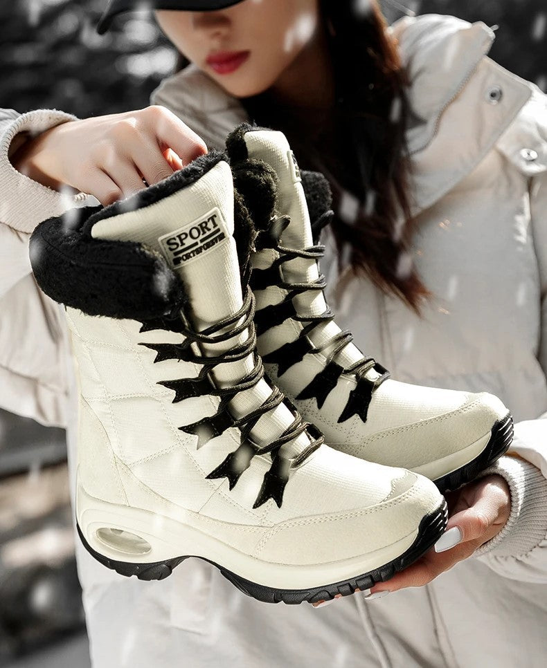 Bottes de Neige à Lacets avec Tige Montante pour Adultes | Idéal pour Saison Froide