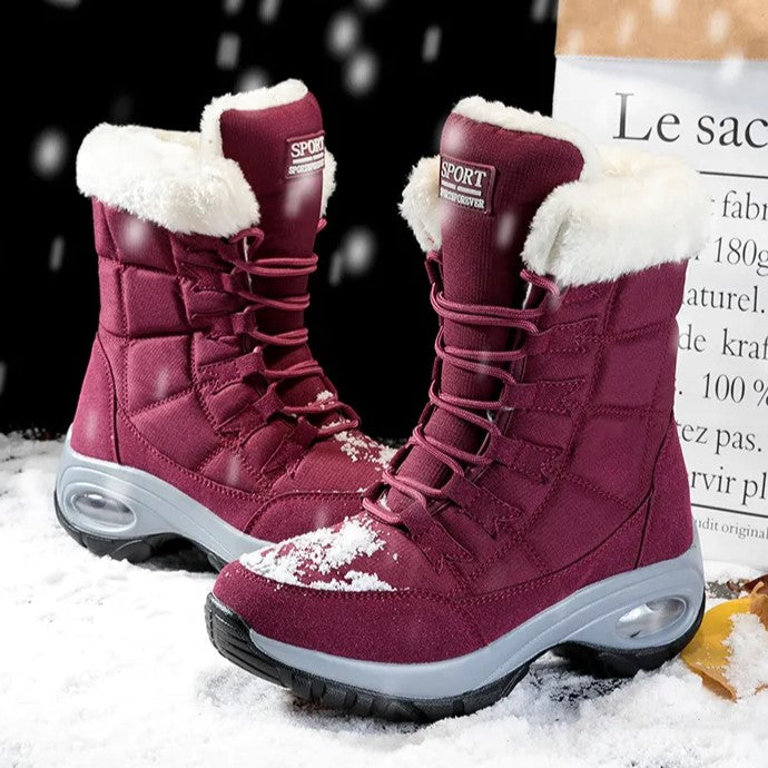 Bottes de Neige à Lacets avec Tige Montante pour Adultes | Idéal pour Saison Froide