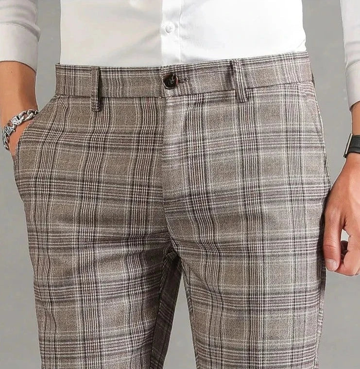 Pantalon À Carreaux Pour Homme Avec Coupe Slim | Idéal Pour Le Quotidien