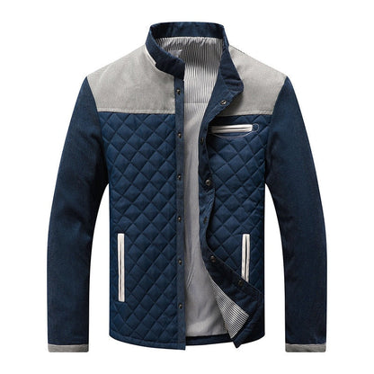 Veste Windbreaker Bicolore avec Col Montant et Fermeture Cachée pour Homme | Idéale pour la Mi-Saison et les Journées Fraîches