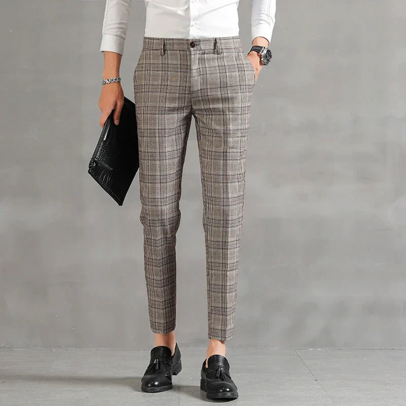 Pantalon À Carreaux Pour Homme Avec Coupe Slim | Idéal Pour Le Quotidien