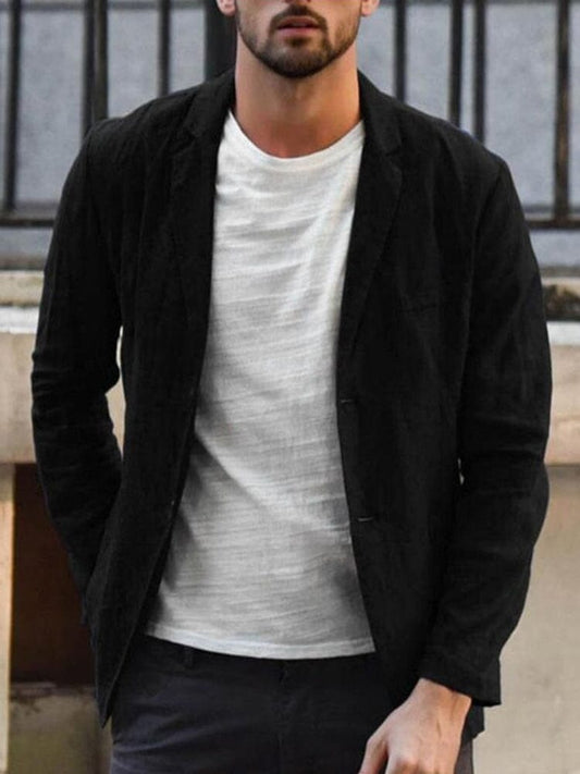 Veste Blazer Avec Fermeture À Un Bouton Pour Hommes | Idéale Pour Des Occasions Formelles Et Décontractées