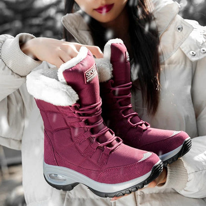 Bottes de Neige à Lacets avec Tige Montante pour Adultes | Idéal pour Saison Froide