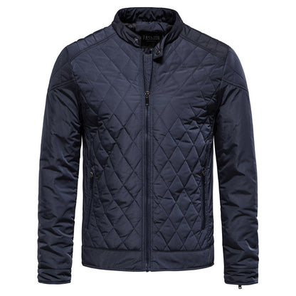 Veste Matelassée avec Fermeture Zippée et Col Montant pour Hommes | Idéal pour Saisons Intermédiaires