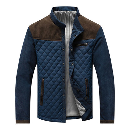 Veste Windbreaker Bicolore avec Col Montant et Fermeture Cachée pour Homme | Idéale pour la Mi-Saison et les Journées Fraîches