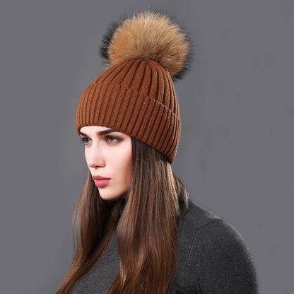 Bonnet à Revers avec Pompon pour Adultes | Idéal pour l’Hiver