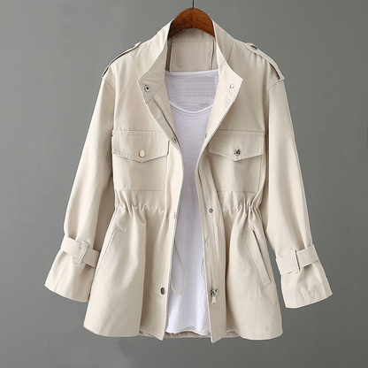 Trench-Coat Long à Double Boutonnage avec Ceinture pour Femme | Idéal pour l’Automne