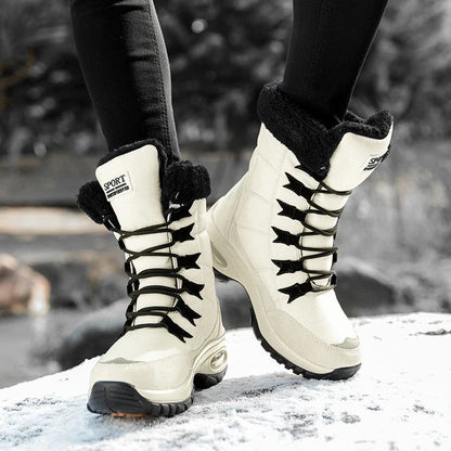 Bottes de Neige à Lacets avec Tige Montante pour Adultes | Idéal pour Saison Froide
