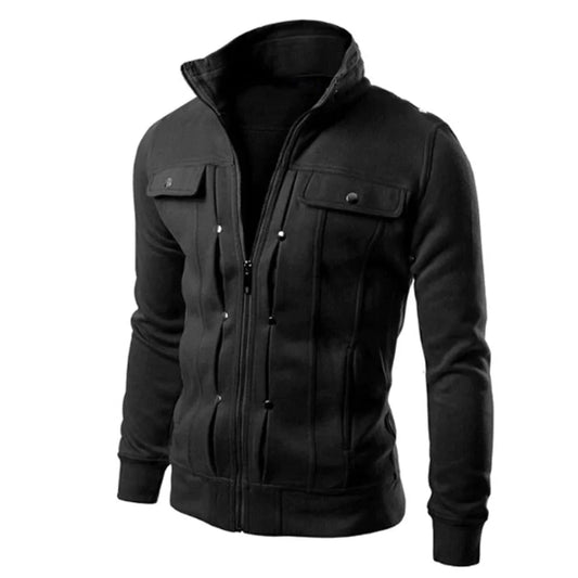 Veste Légère avec Col Montant et Fermeture Zippée pour Homme | Idéale pour les Tenues Décontractées et Quotidiennes
