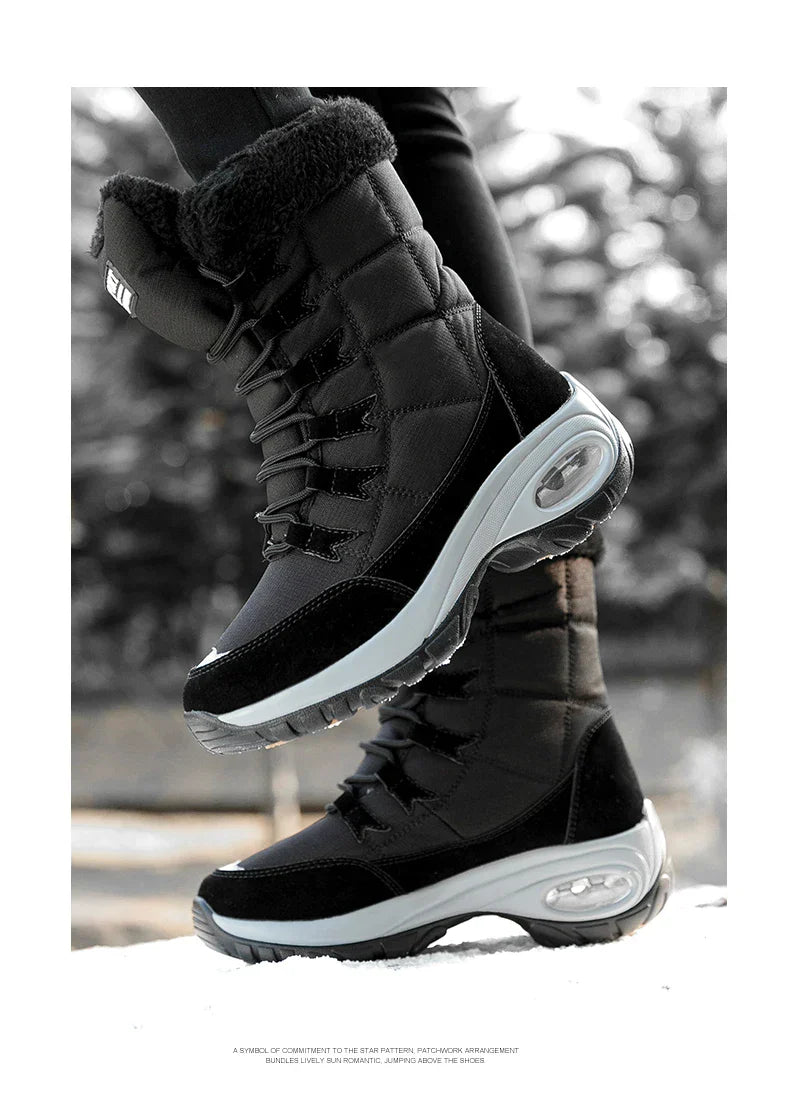 Bottes de Neige à Lacets avec Tige Montante pour Adultes | Idéal pour Saison Froide