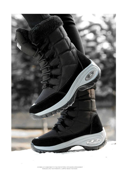 Bottes de Neige à Lacets avec Tige Montante pour Adultes | Idéal pour Saison Froide