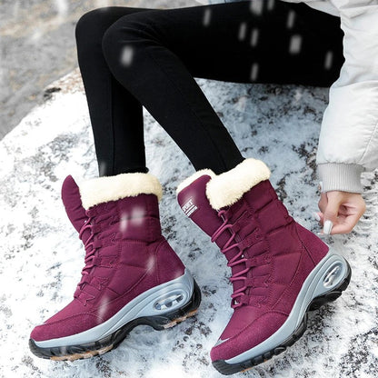 Bottes de Neige à Lacets avec Tige Montante pour Adultes | Idéal pour Saison Froide