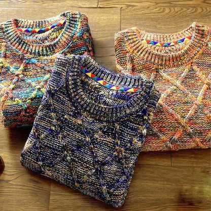 Pull En Maille À Motif Structuré Pour Homme | Idéal Pour Un Usage Quotidien Et Professionnel