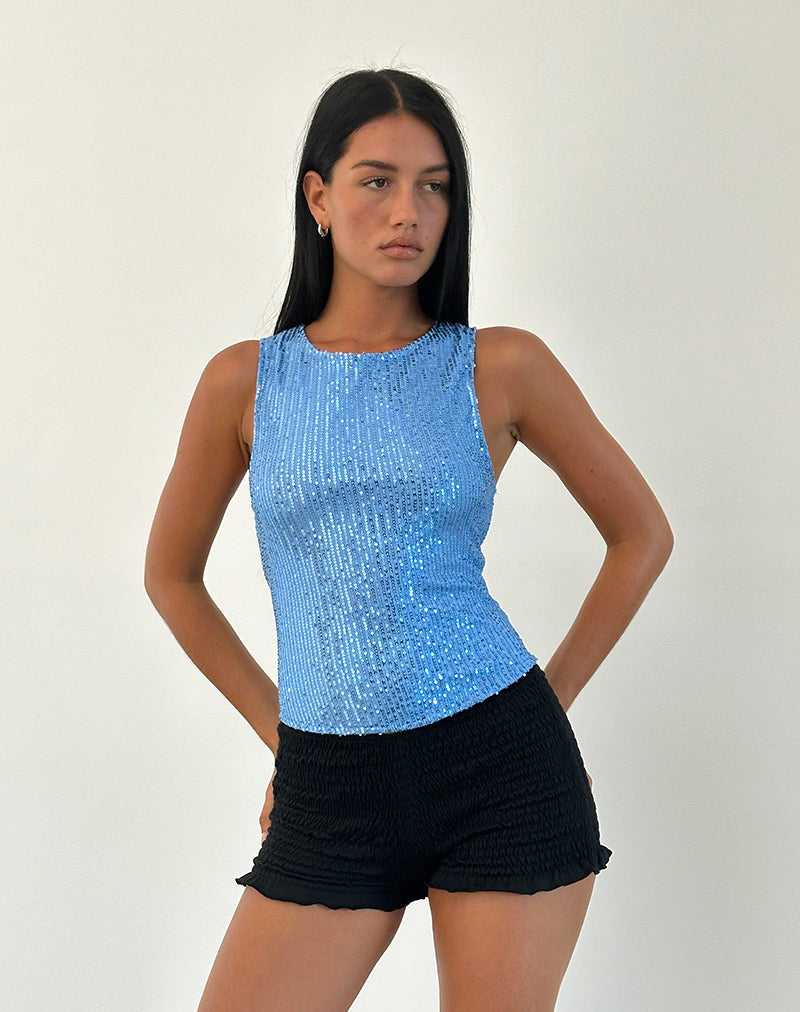 Top Sans Manches À Finition Paillettes Pour Femme | Idéal Pour Occasions Festives Et Quotidiennes