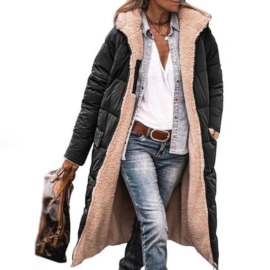 Manteau Long avec Capuche pour Femme | Idéal pour l’Hiver