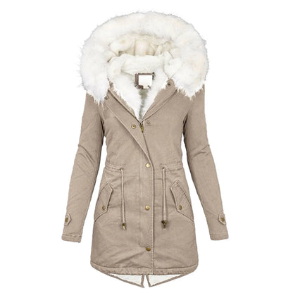 Manteau Long d’Hiver avec Capuche pour Femme | Idéal pour les Journées Froides