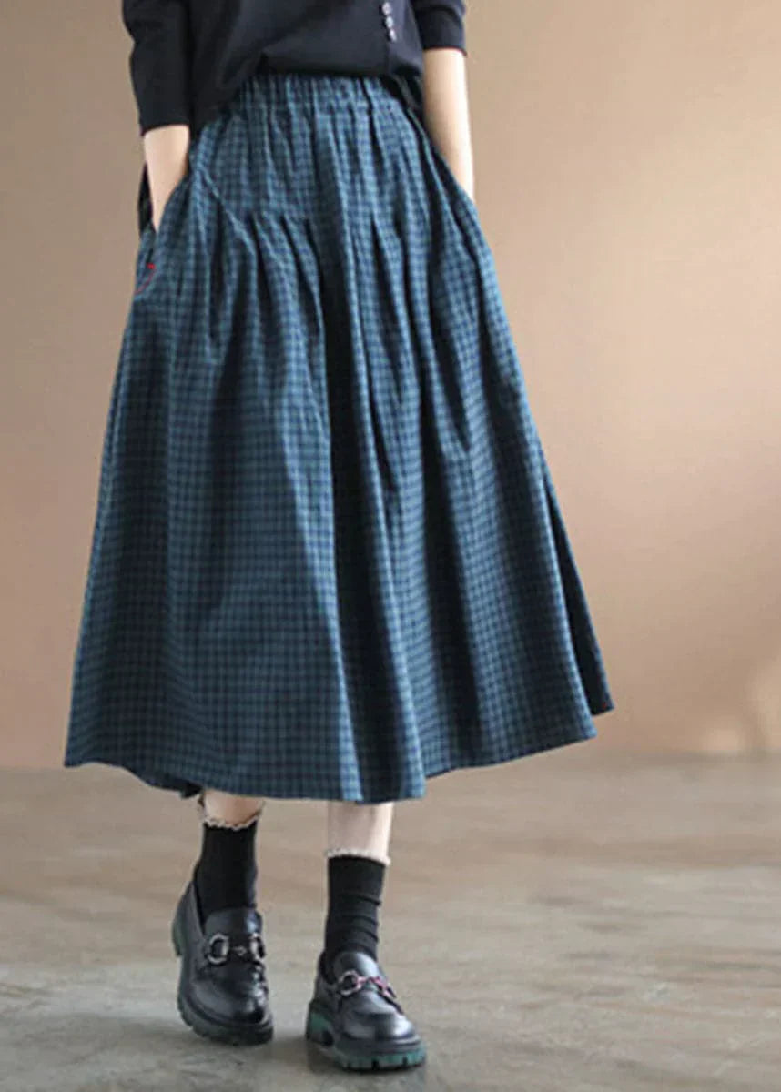 Jupe Midi Avec Motif À Carreaux Pour Femmes | Idéale Pour Été Et Usage Quotidien