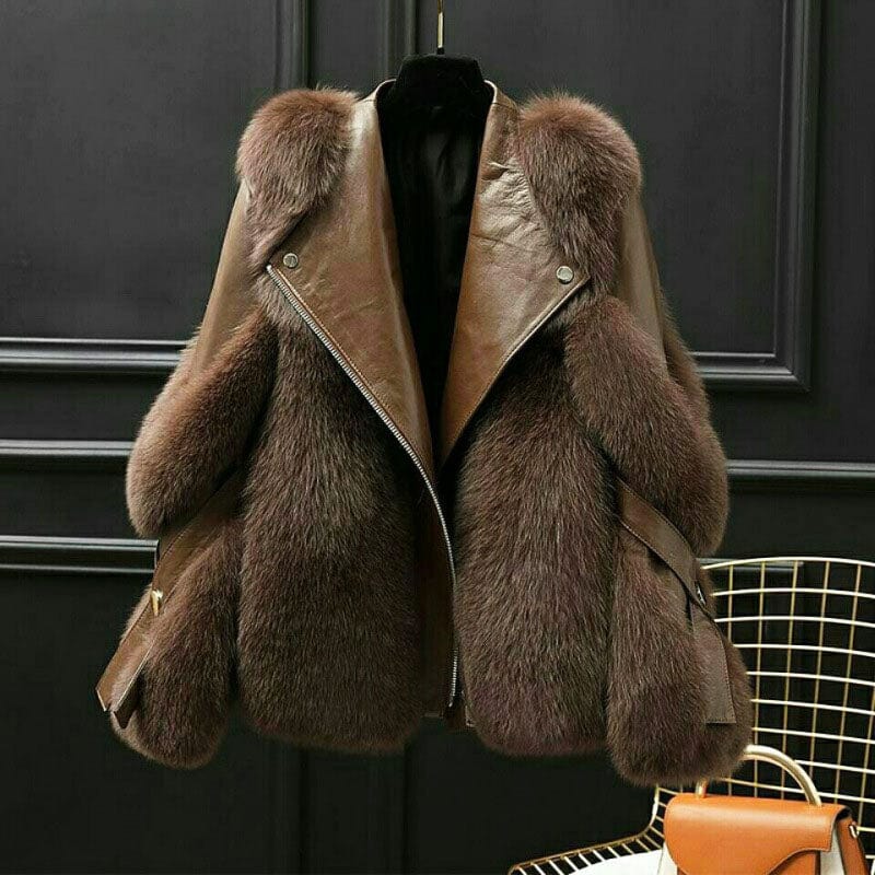 Veste avec Col Imitation Fourrure et Coupe Ajustée pour Femme | Idéale pour la Mi-Saison