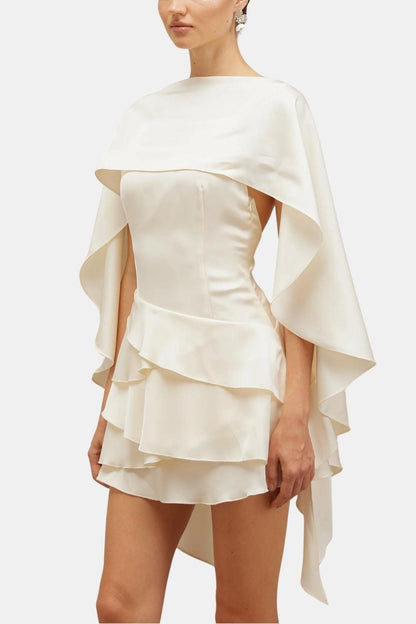 Robe Mini Avec Détails À Volants Et Dos Ouvert Pour Femme | Idéal Pour Soirées Et Événements