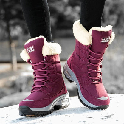 Bottes de Neige à Lacets avec Tige Montante pour Adultes | Idéal pour Saison Froide